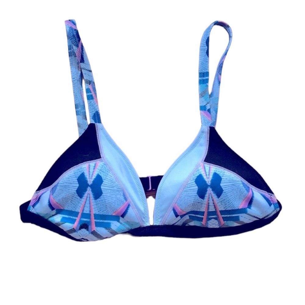 Victoria’s Secret color block triangle bikini top size large